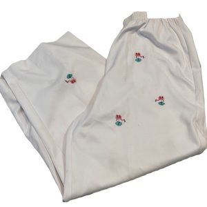 Alfred Dunner Embroidered Flamingo Pant